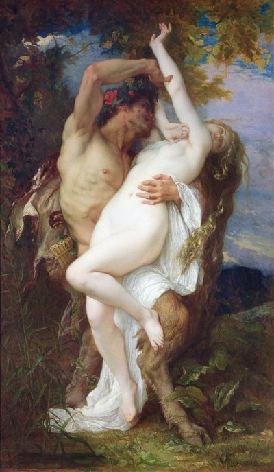 Nymphe von einem Faun entführt, 1860 von Alexandre Cabanel